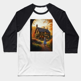 Autumn Cottage Retreat Baseball T-Shirt